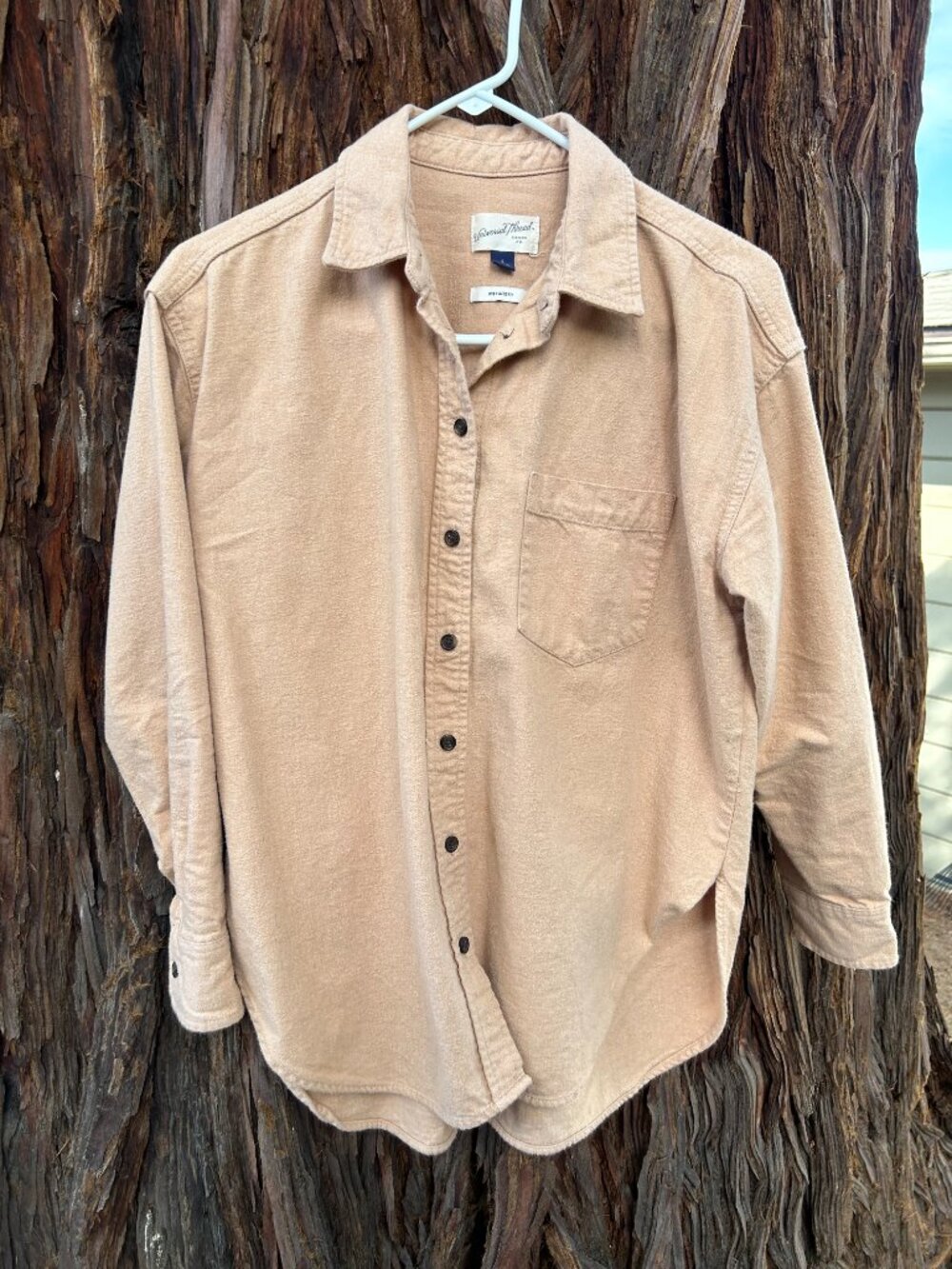 Universal Thread Oversized Flannel Camel Color Small